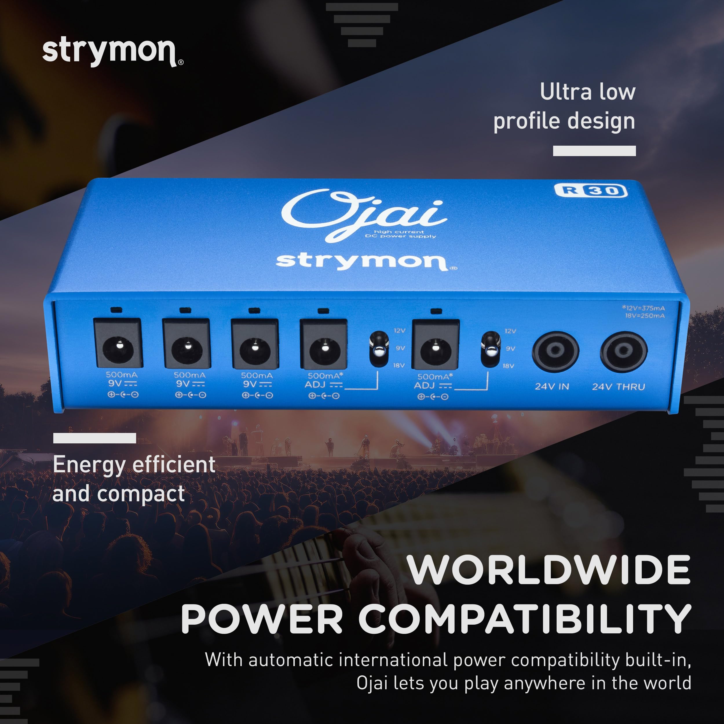 Amazon.com: Strymon Ojai R30 High Current Guitar Pedal Power 