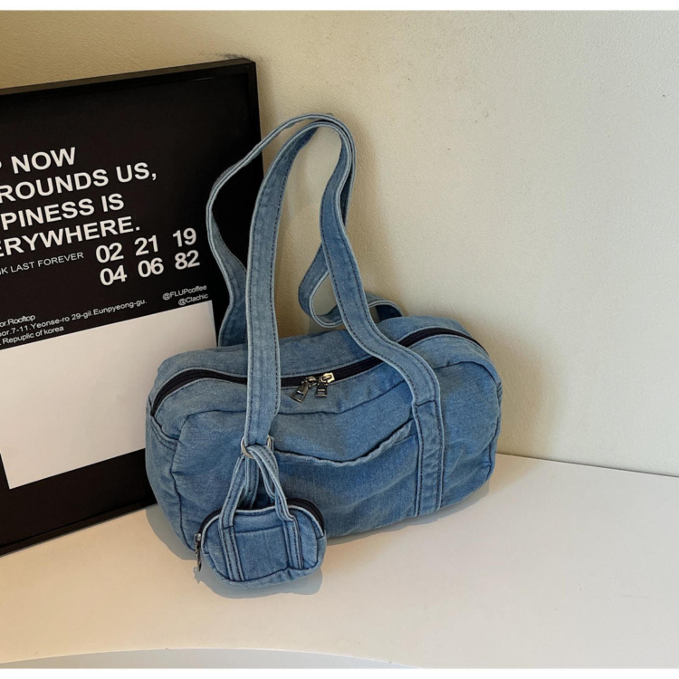Bolso Tote Denim para Mujer con Múltiples Bolsillos miniatura 6