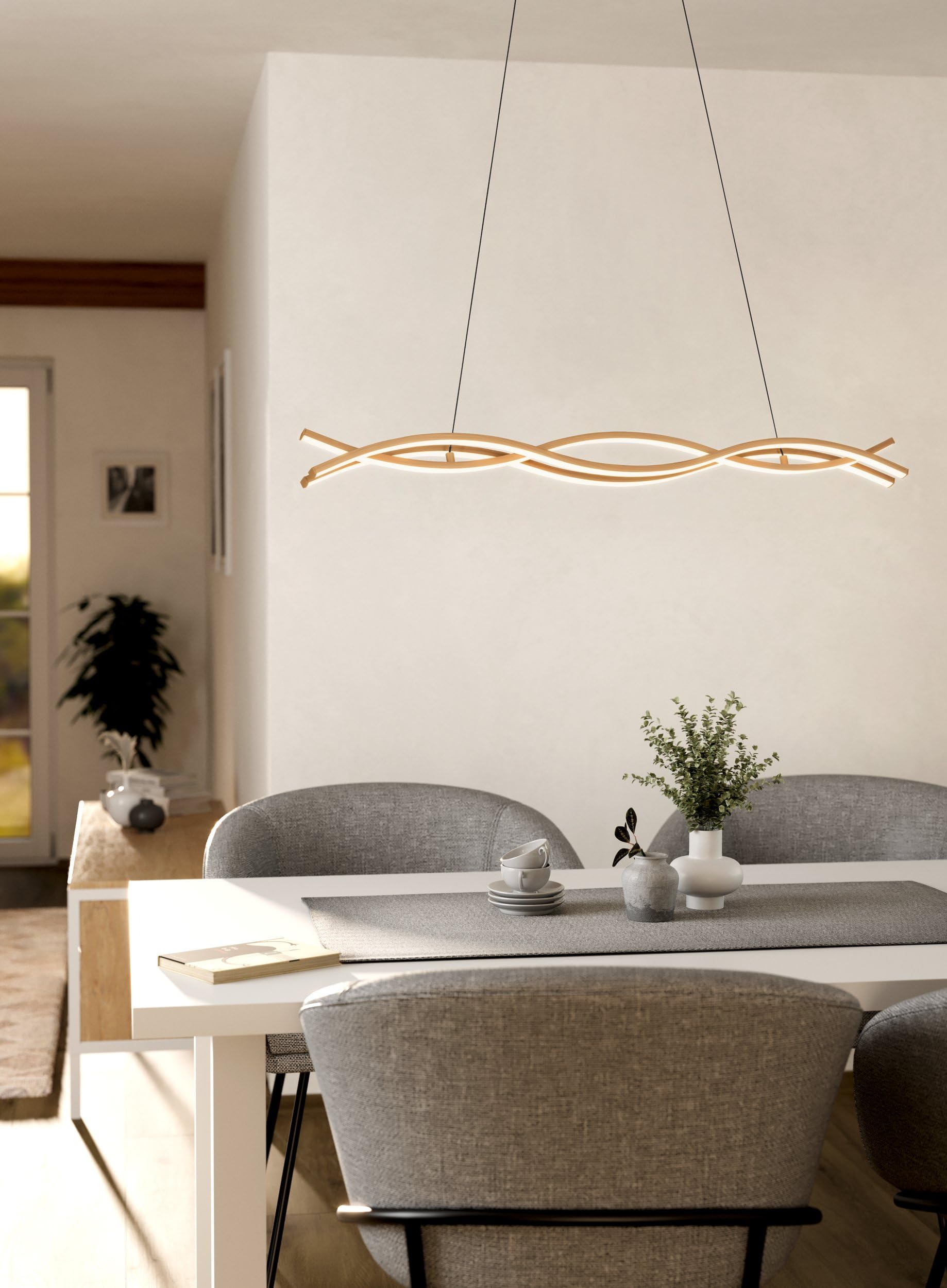 Eglo Lampadario a sospensione a LED Lasana 4, design