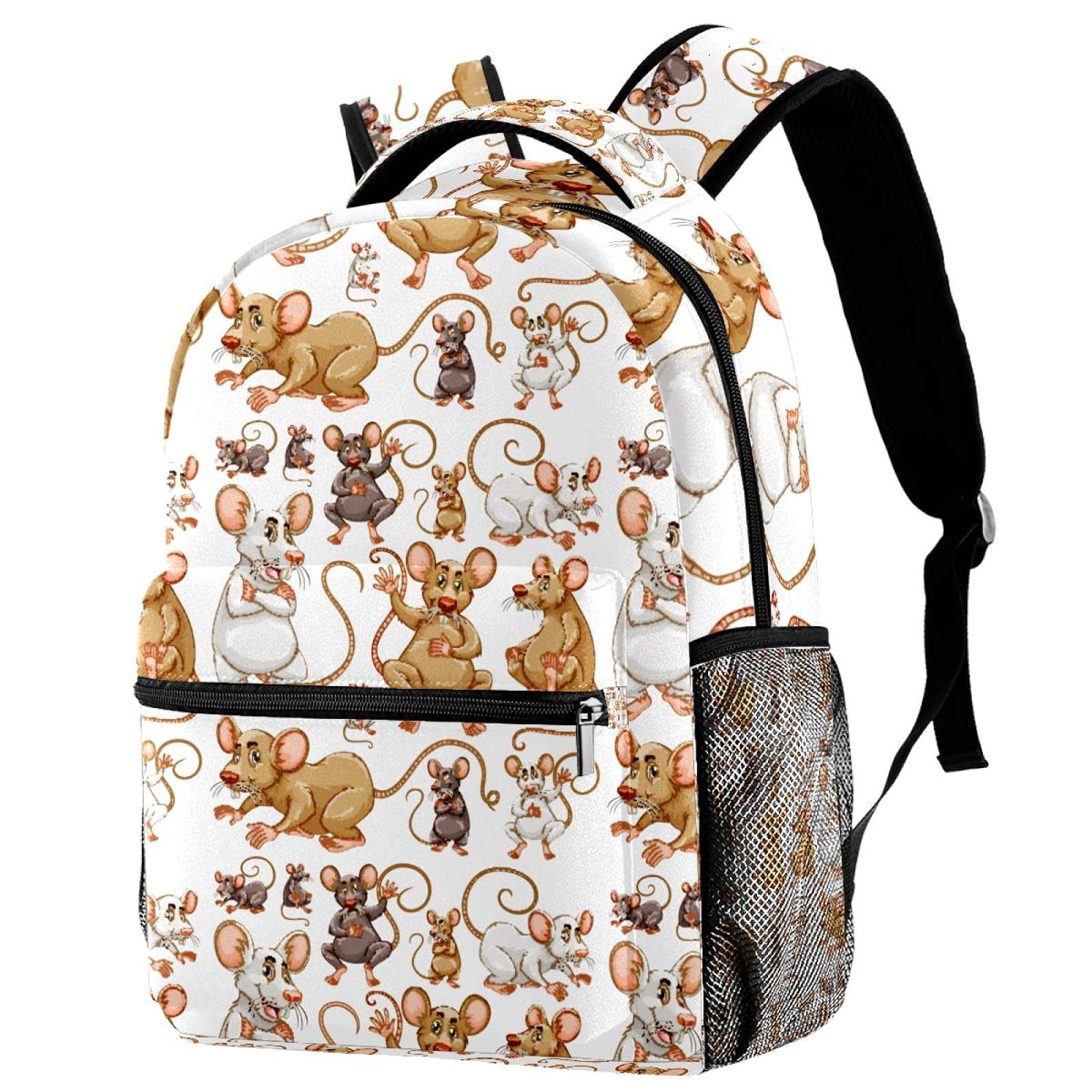 Sac à dos de voyage souris avec porte-bouteille latéral ergonomique - 7