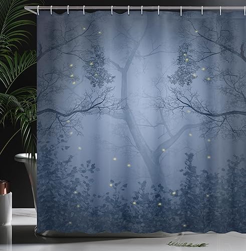 Miniatura 3 de Ambesonne Cortina de ducha geométrica, círculos entrelazados del tiempo y el espacio, forma de mito de geometría natural, juego de decoración de