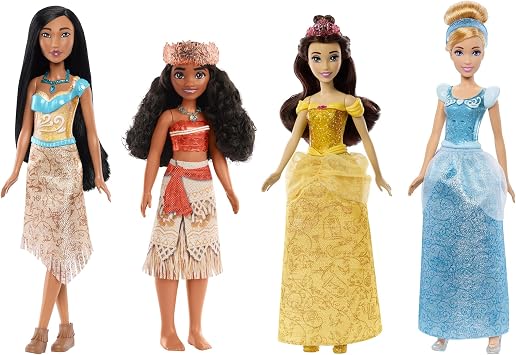 ExclusiveMattel Disney Princess Fashion Doll Premium Collection 13 Dolls, Collector's Box Dress-up Dolls, House, Pretend Play, for Ages 3 and Up, Multi HLW43