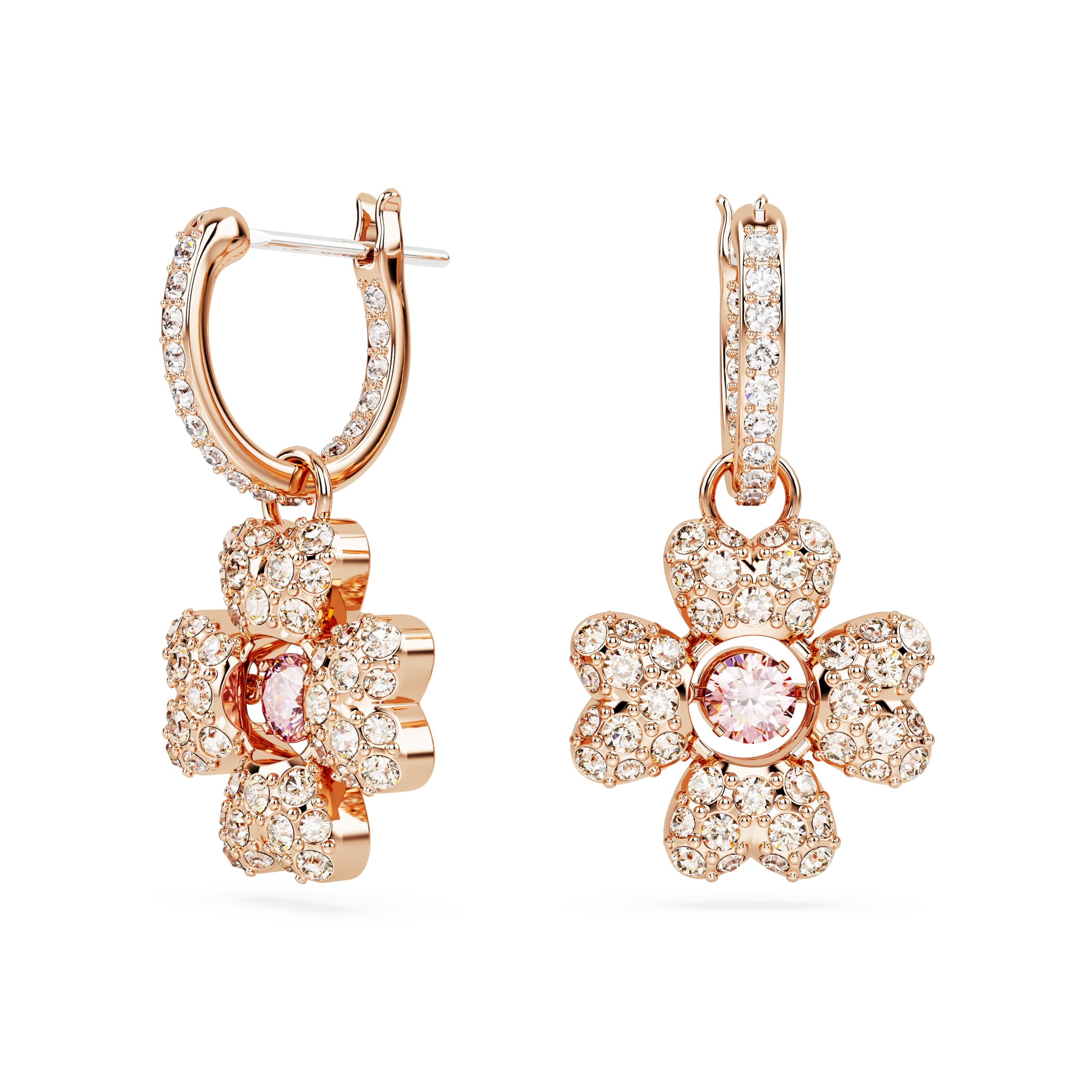 Swarovski Womens Idyllia Drop Earrings, Clover, White, Rose Gold-Tone Plated (B0CK7TPX7G) Amazon Price History, Amazon Price Tracker