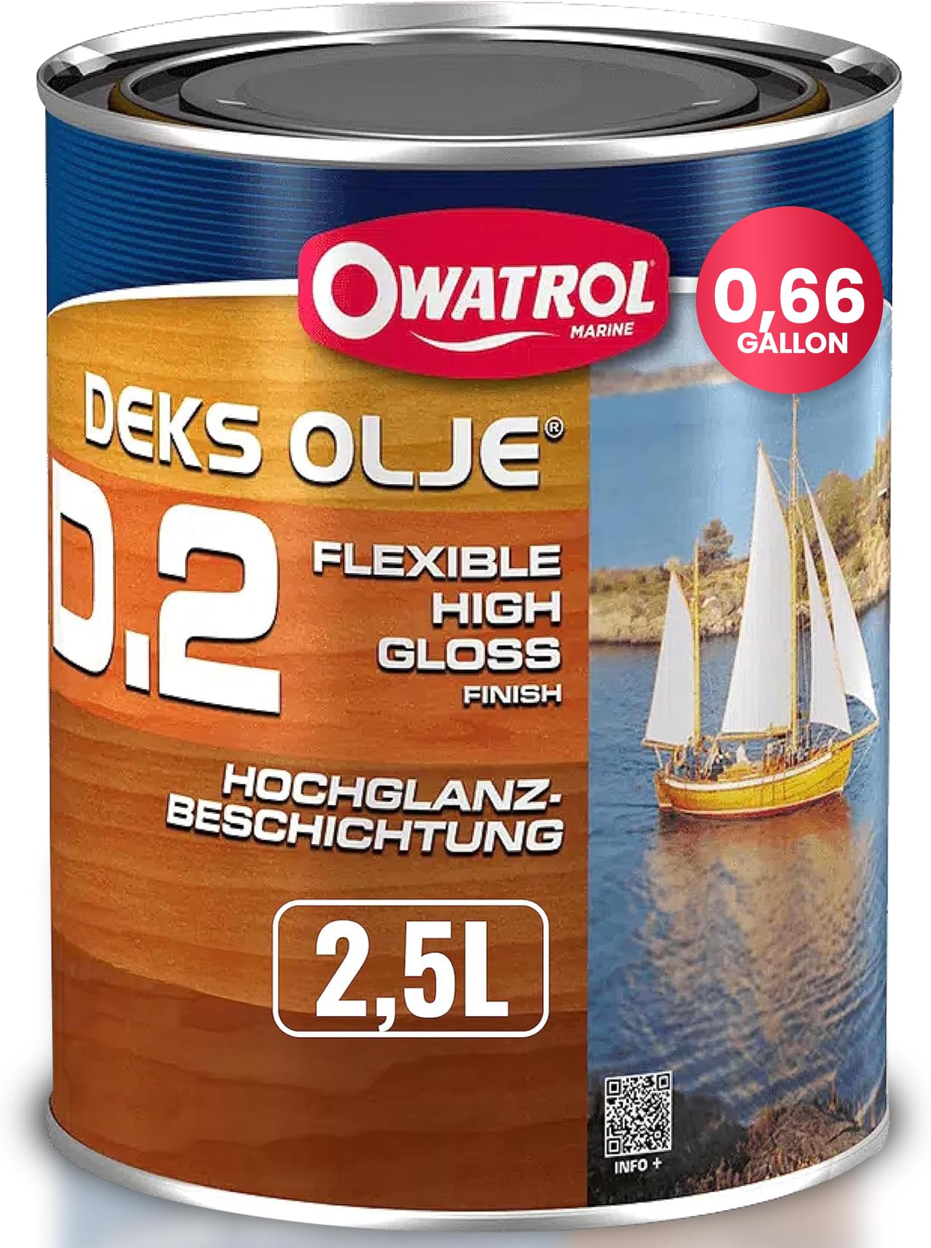 Deks Olje D2 'Marine Varnish 2.5 Litre