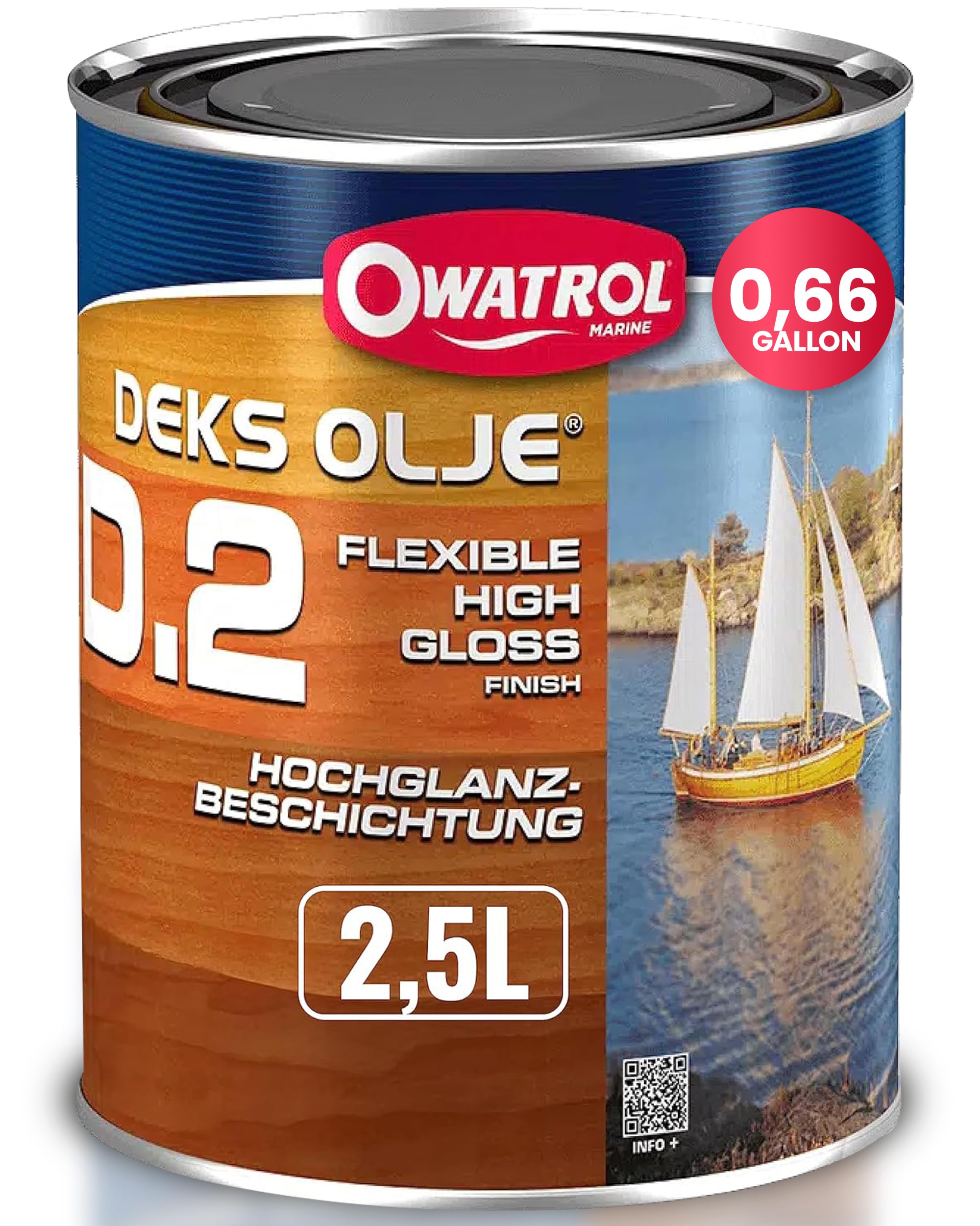 Deks Olje D2 'Marine Varnish 2.5 Litre