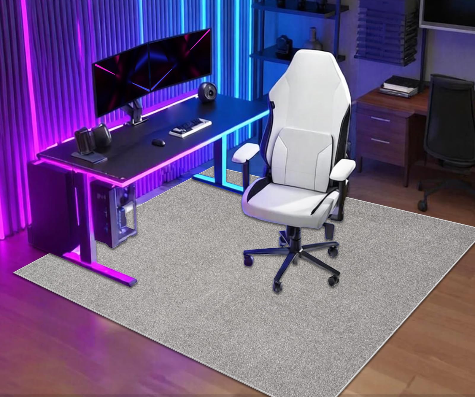 Alfombra Protectora Suelo Silla Ruedas Alfombrilla Protectora Suelo para Silla de Oficina 60 x 110 cm Alfombrillas Silla Gaming Grande Alfombras para Sillas Multifuncionales para Oficinas el Hogar