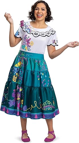 Disfraces de Encanto, disfraces oficiales de Disney Encanto Mirabel y Dolores Deluxe para adultos