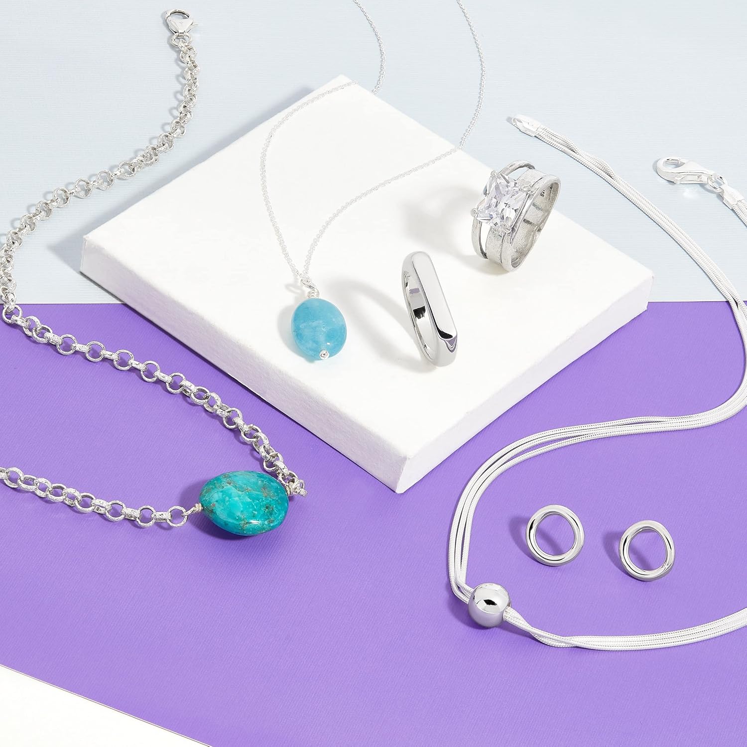 Silpada 'Sevilla Later' キュービックジルコニア リング スターリングシルバー, 11, スタ