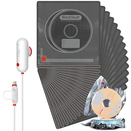 Kit de almacenamiento al vacío de filamento con bomba USB, paquete de 20 bolsas selladas al vacío a prueba de luz para filamento 3D, sellado de