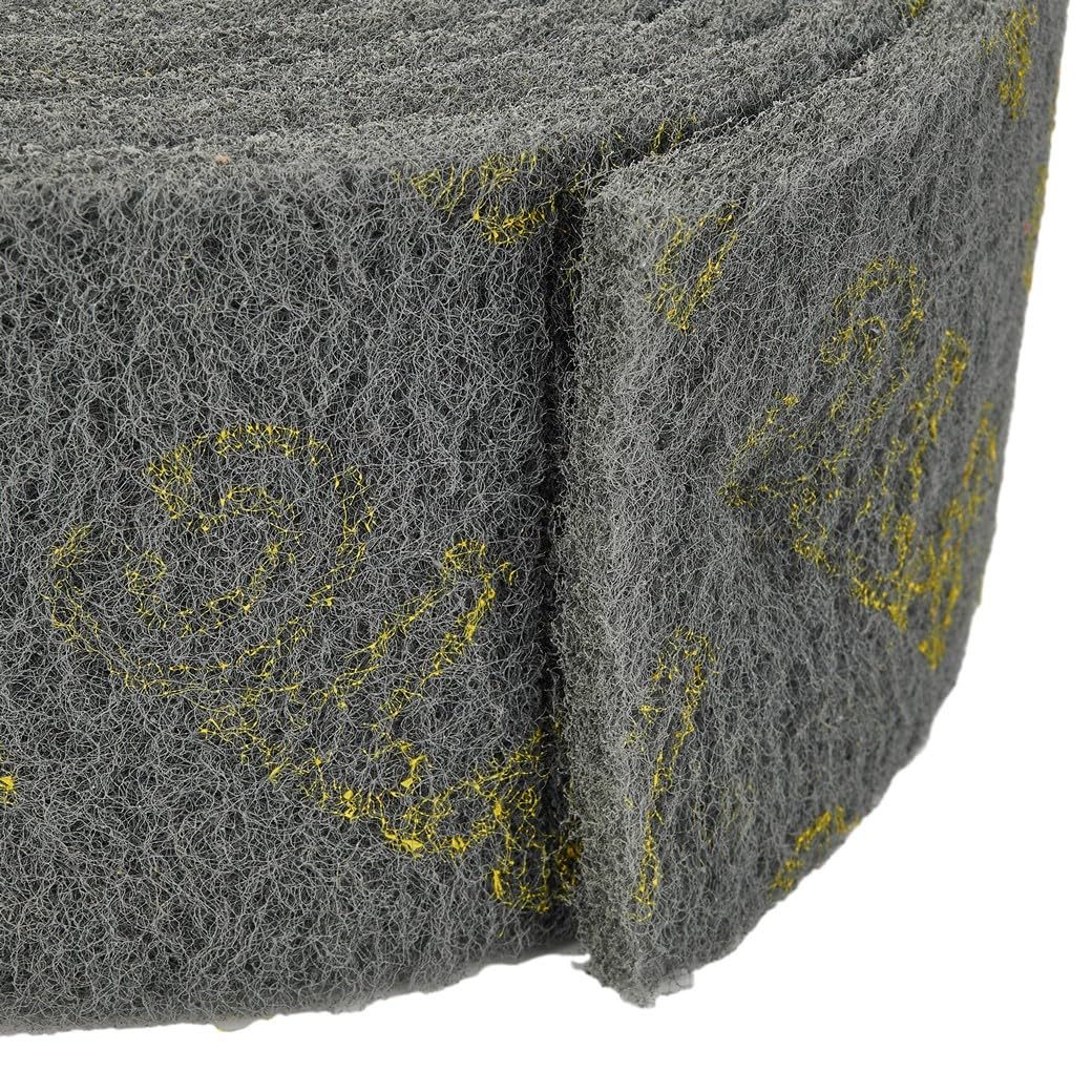 Schmirgel-Scheuerschwamm-Rolle, robuster Nylon-Schrubber für Küchenspülen, Herde und Fliesenböden, hochtemperaturbeständiger Reinigungsstreifen, 6 m, Grau