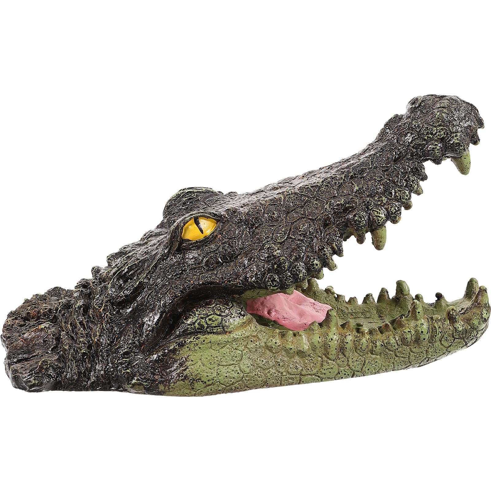 Accessoire de jardin tête de crocodile flottante 20 cm pour aquarium