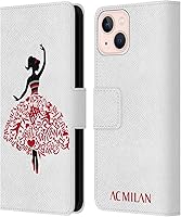 Vista 64 de Head Case Designs Funda de piel con licencia oficial de AC Milan Dream Big Children compatible con Apple iPhone 13 Mini