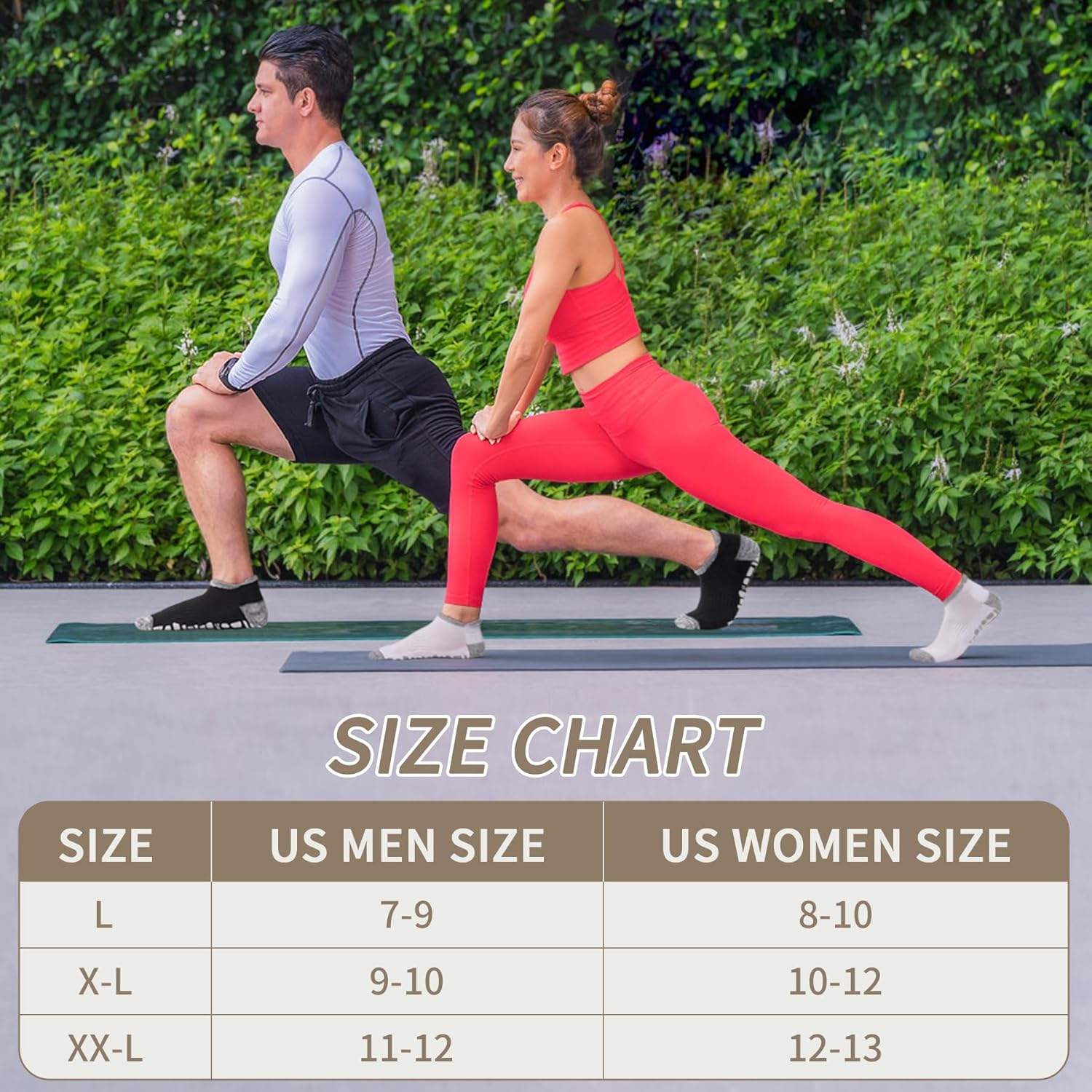 SkiBeaut Pilates Grips Socks,3 Pairs Unisex Yoga Non Slip Grippy Cushion Sticky Barre Hospital Socks for Women Men - Image 7