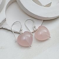 Vista 90 de Gempires Natural Heart Crystals Earring, Heart Gemstone, Energy Healing Crystals, Birthday, Gift for Her, Gemstone Jewelry Yaxaite