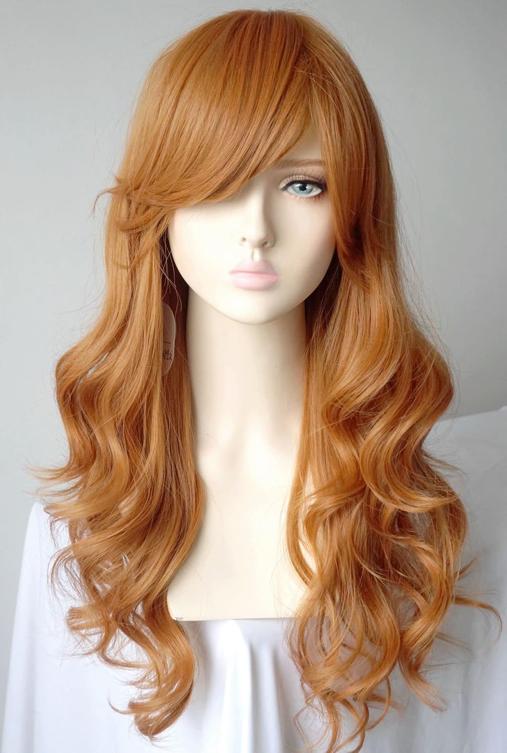 Ginger wigs for women, Long Ginger wig De costume wig Synthetic Wigs Wavy Curly 28 inches for Girl and women Nami costume Halloween costume Wig for Women (3289-2)