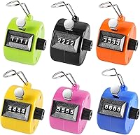 KTRIO 6-Pack Handheld Tally Counters - 4-Digit Mechanical Clicker for Coaching, Knitting, Fishing, Golf, Lap Counting & Fidget Toy
