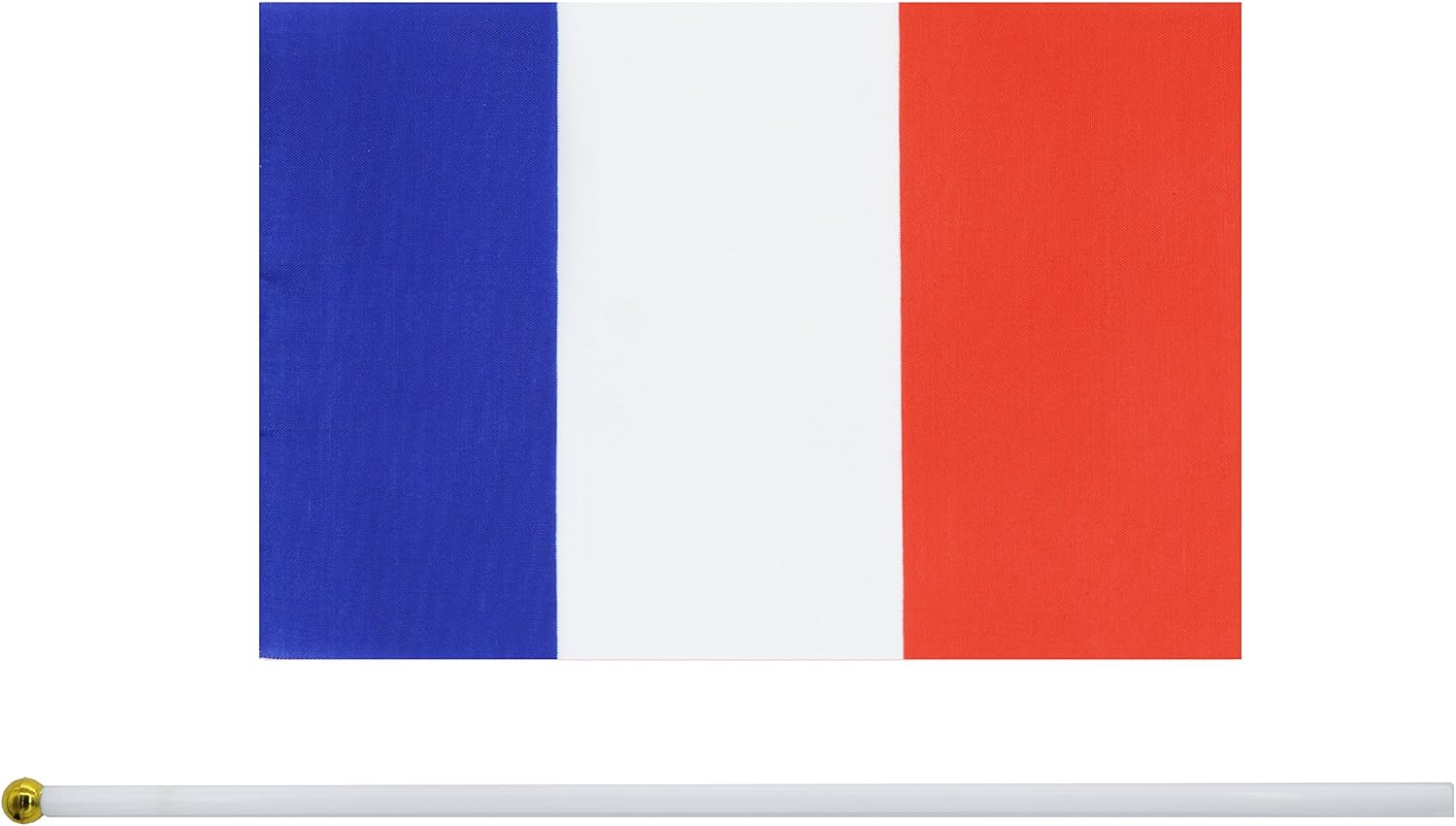 Kind Girl 25 Pack Hand Held Small Mini Flag France Flag French Stick Flag Round Top National Country Flags,Party Decorations Supplies for Parades,World Cup,Festival Events,International Festival image 3