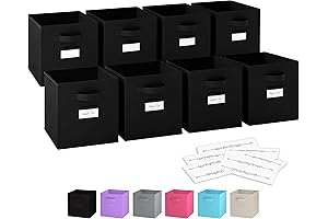 Space-Saving Fabric Cubes with Convenient Labels for Efficient Storage