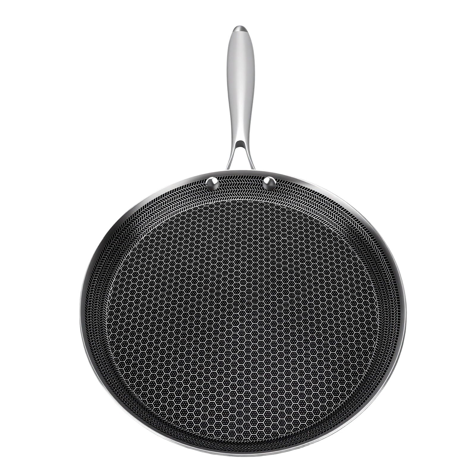 Fdit Padella per Crêpe in Acciaio Inossidabile, Riscaldamento Uniforme, Antiaderente (26CM)