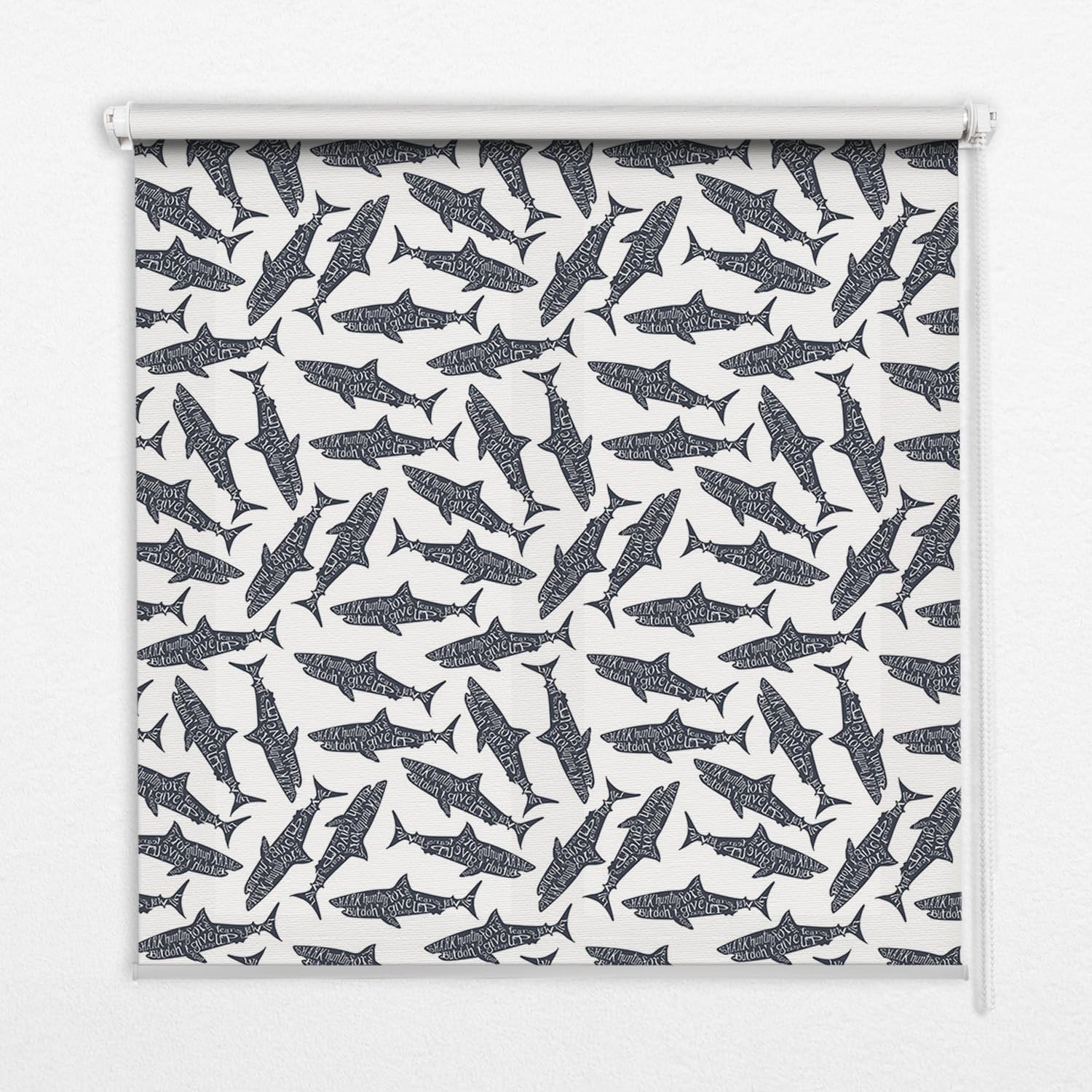 Store enrouleur motif requins Tulup pour décorer la chambre enfant sans percer
