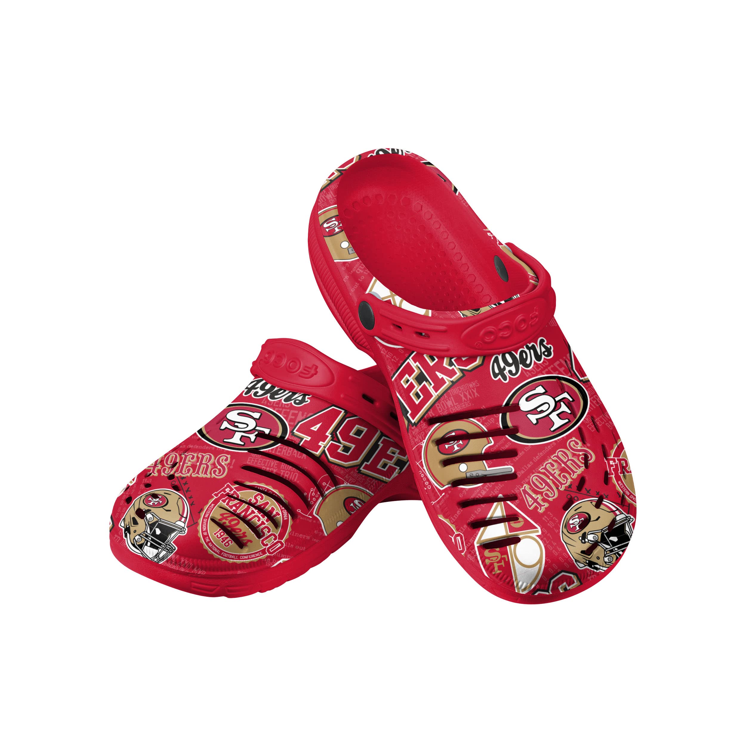 FOCO Arizona Cardinals NFL Mens Historic Print Clog with Strap