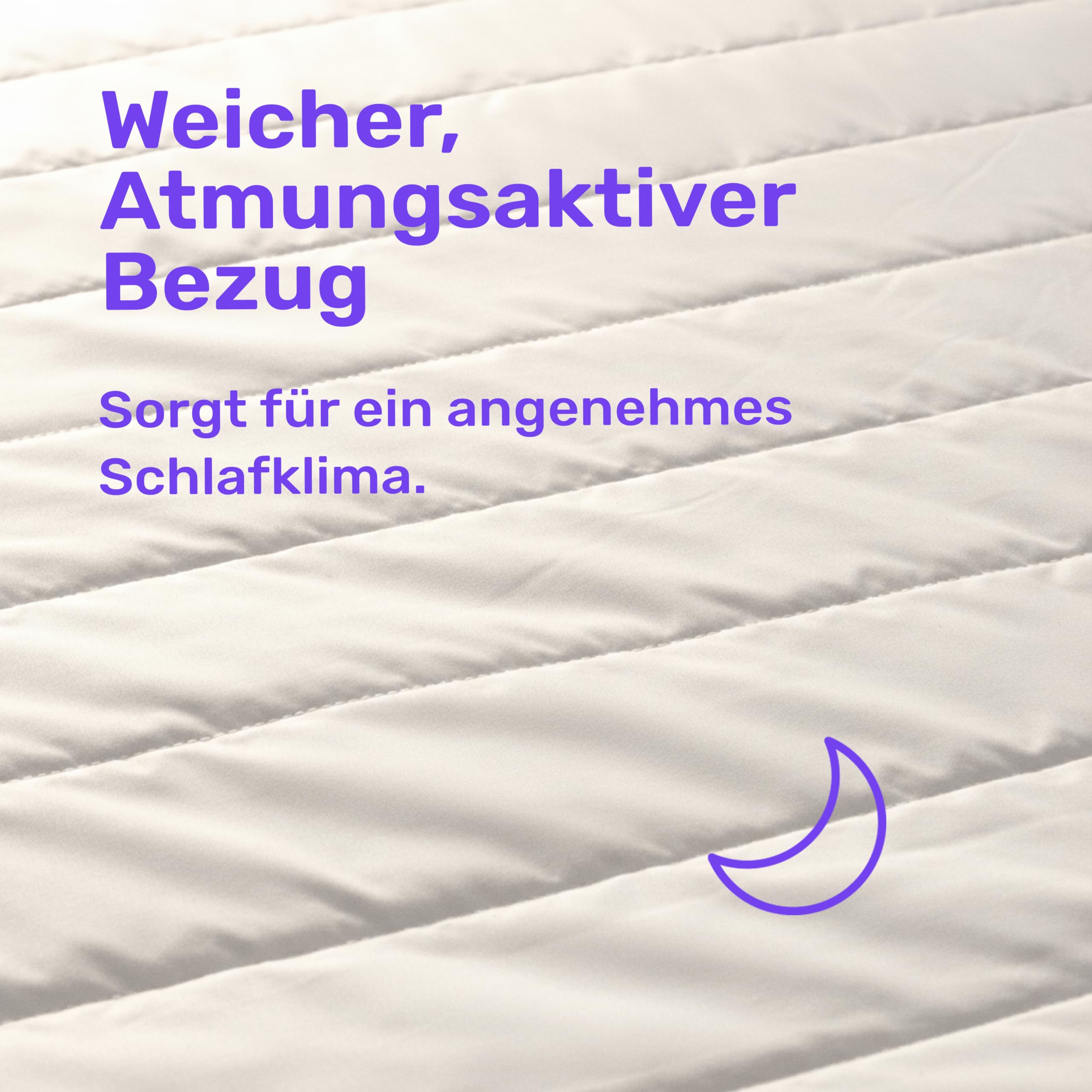Pullman Matratzentopper 120x200 cm Komfortschaum, orthopädischer 7-Zonen Kern, ergonomisch & druckentlastend, Öko-Tex Zertifiziert, Anti-Rutsch Unterseite, Matratzen Topper mit atmungsaktivem Bezug