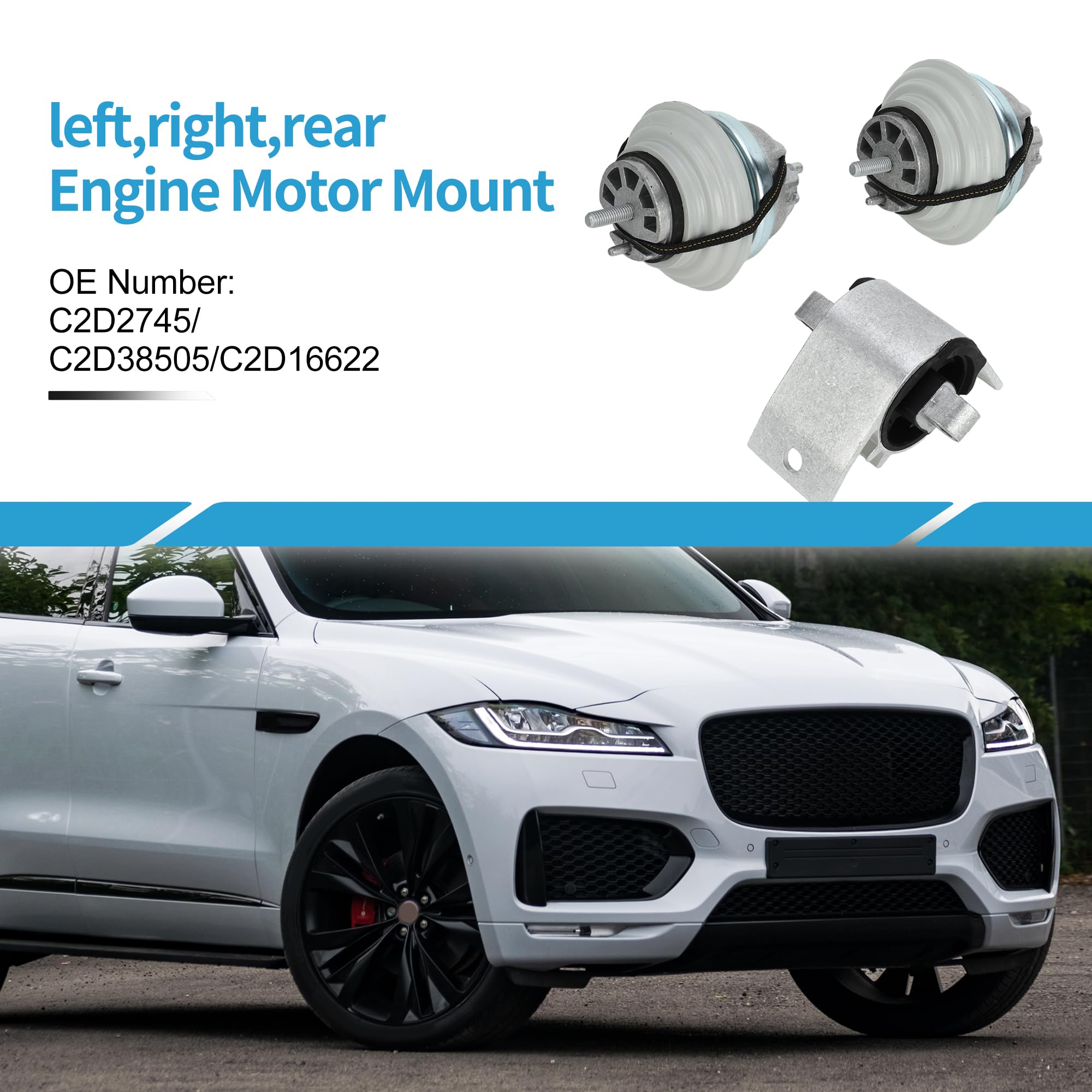 A ABSOPRO Soporte De Motor Para Jaguar Xf Xj 2013-2019 1Pc