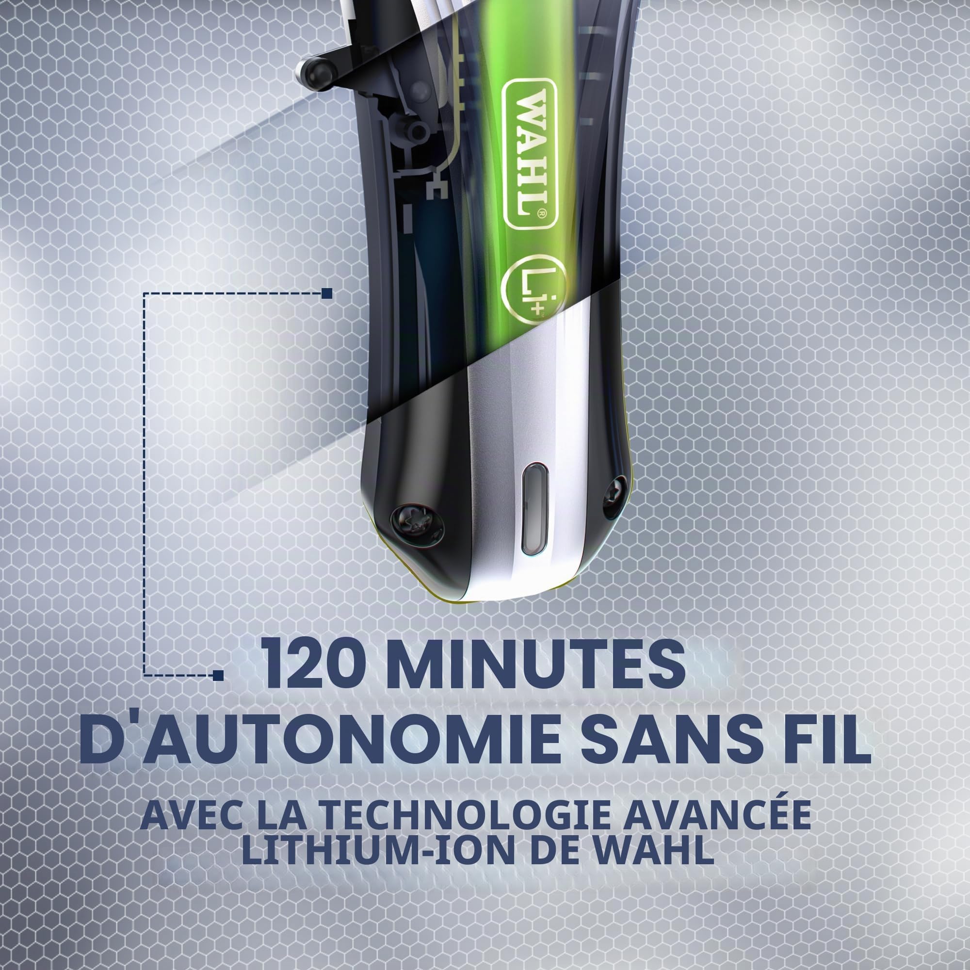 Wahl Rapid Clip Tondeuse Homme Rechargeable Lithium-Ion Tondeuse à Cheveux Qualité Professionnelle Sans Fil