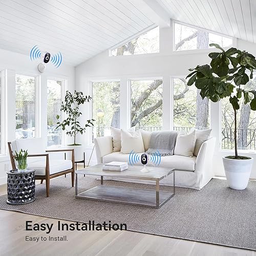 Miniatura 7 de Cámara de seguridad para el hogar de vigilancia Wi-Fi para interiores con conversación de 2 vías, video HD, visión nocturna, detección de