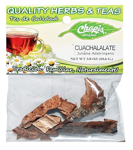 6 PIEZAS CHAPIS CUACHALATE HIERBA Peso neto 38 oz (10.6 g) 3,6,12 Paquetes
