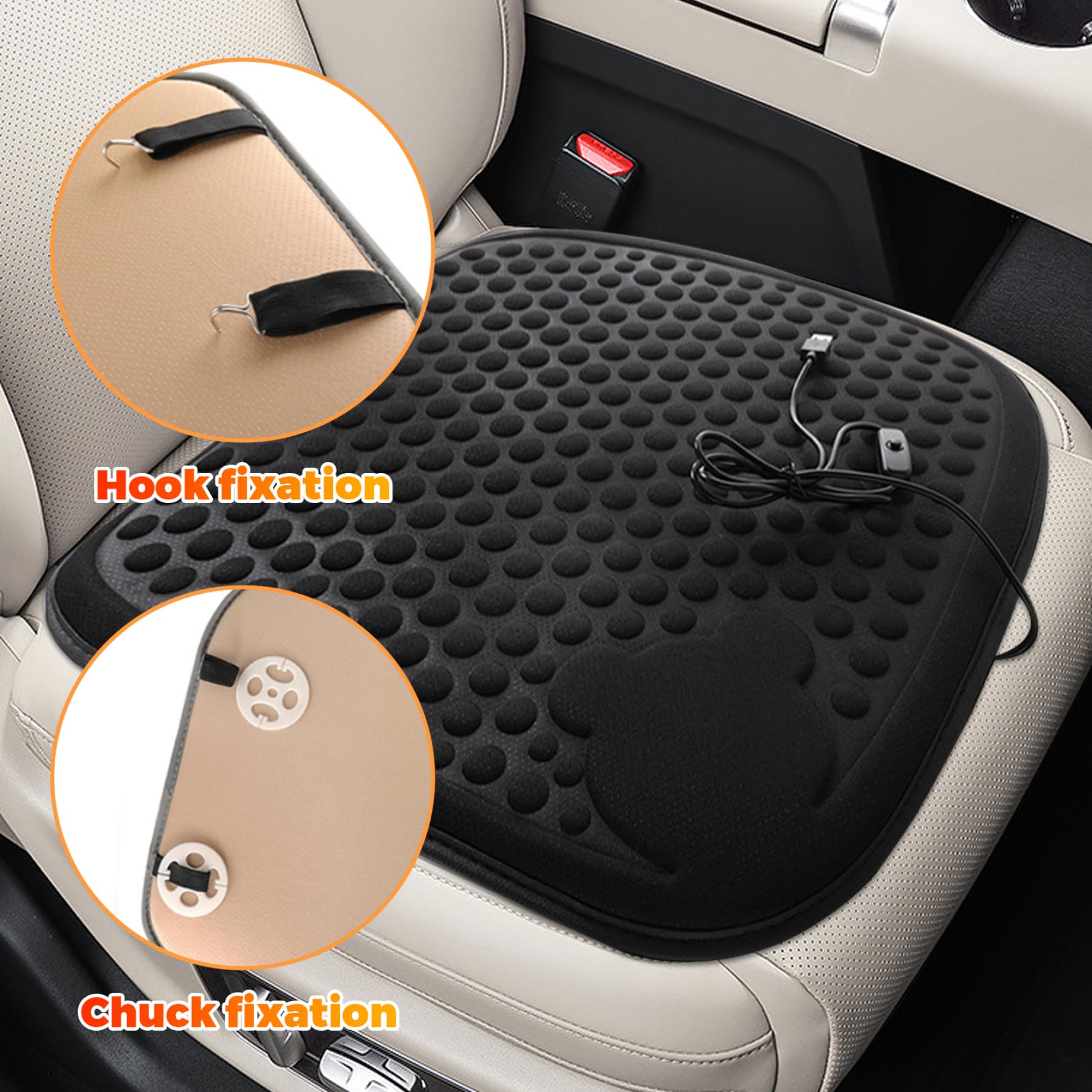 Riscaldatore del seggiolino per Auto USB 12V Universal Portatile PERDATILE Coperchio Auto RISCALDATO CUSTRO PERSCITO RISCHIATO per Il CUSCINE