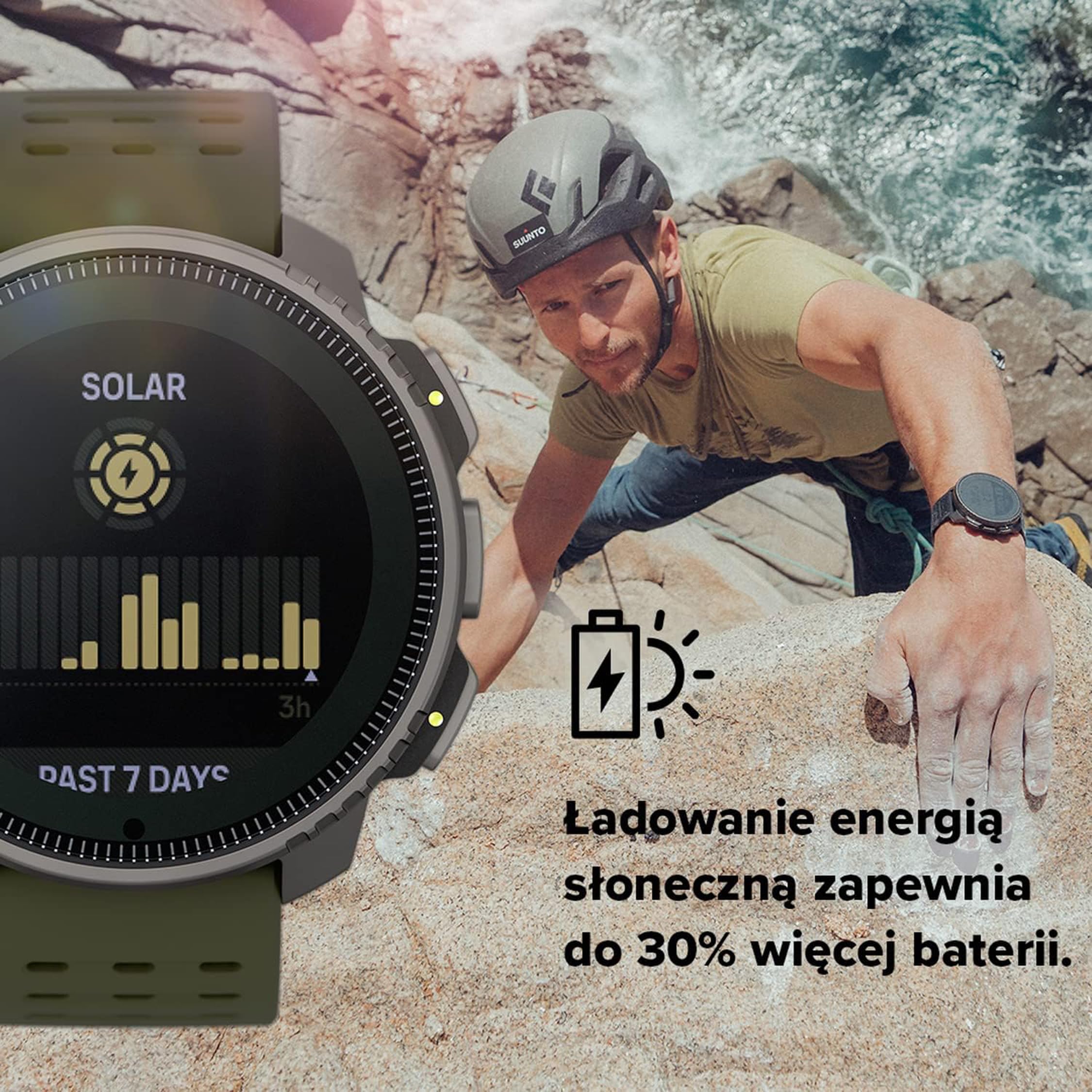 SUUNTO Vertical Zegarek sportowy GPS, ładowanie słoneczne z 95+ trybami | Mapy offline, 60 dni pracy na baterii, podwójne pasmo GNSS, wyprawy i treningi w terenie, aplikacja SUUNTO