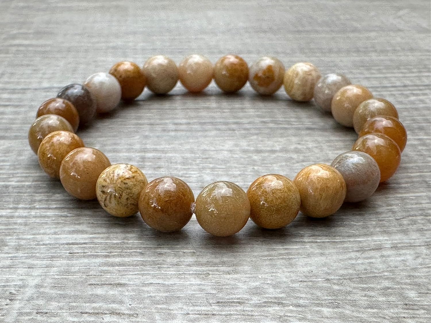 10 Pcs Crystal Bead Bracelet, Genuine Stretch Gemstone Bracelet, Healing Crystal Bracelet, Gift for Men & Women