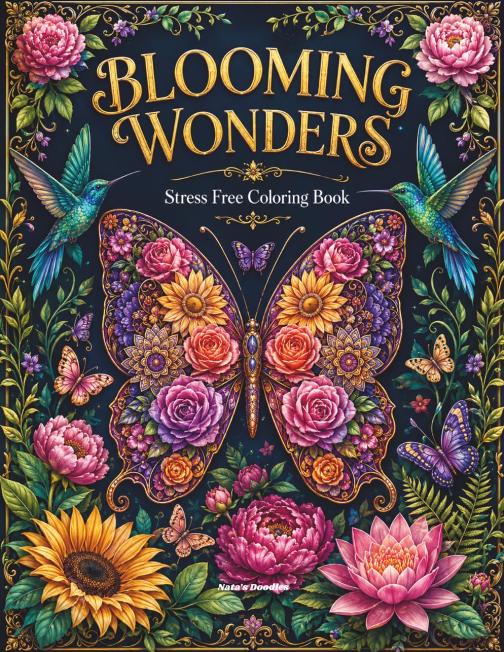 Blooming Wonders: Stress Free Coloring Book