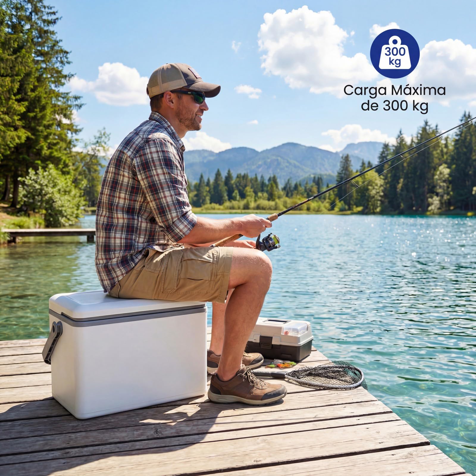 COSTWAY Nevera Portátil Rígida 12L, Nevera Térmica Moldeada por Inyección de 12 L con Asa de Fácil Agarre, Mantiene el Hielo hasta 3 Días, Cooler para Camping, Playa y Pesca, 48,5x29x31,5 cm