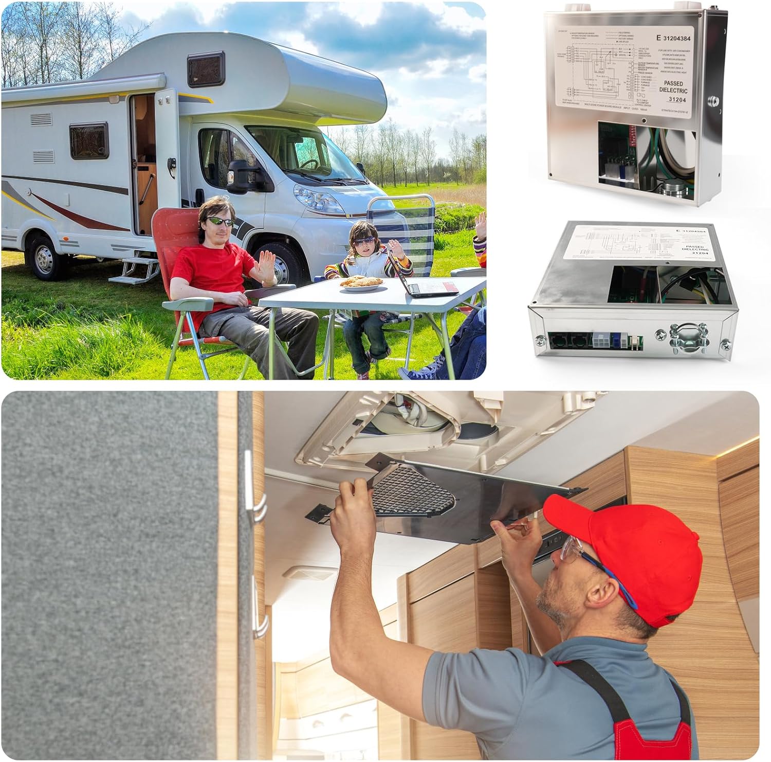 3312020.000 RV Thermostat Multi-Zone Kit Replacement for Dometic Comfort Control Center II (CCC2) Air Conditioners, AC Control Board