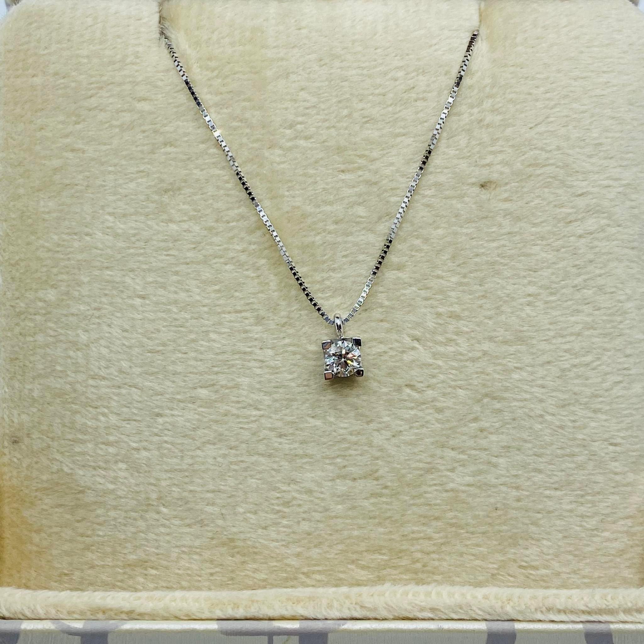Girocollo donna punto luce DonnaOro con diamante Ct 0.19 dhpl7173.019