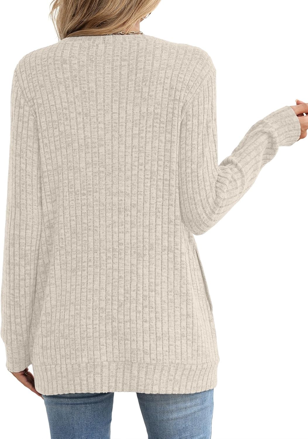 JomeDesign Sweaters for Women Dressy Casual Long Sleeve Shirts Crewneck Fall Outfits with Pocket Tunic Tops - Image 4