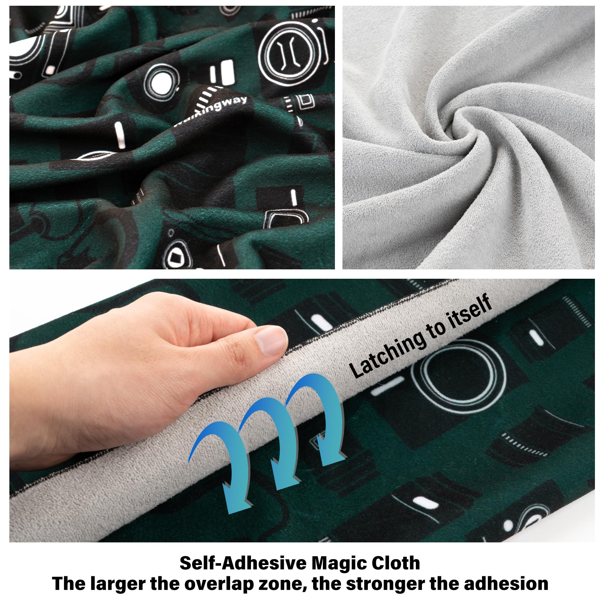 Kamera Wrap, Schutzhülle, Objektivtasche 3PCS 55X55,45X45,35X35, Magisches Selbstklebendes Kamera Tuch, Protective Wrap für DSLR/Fotoausrüstung