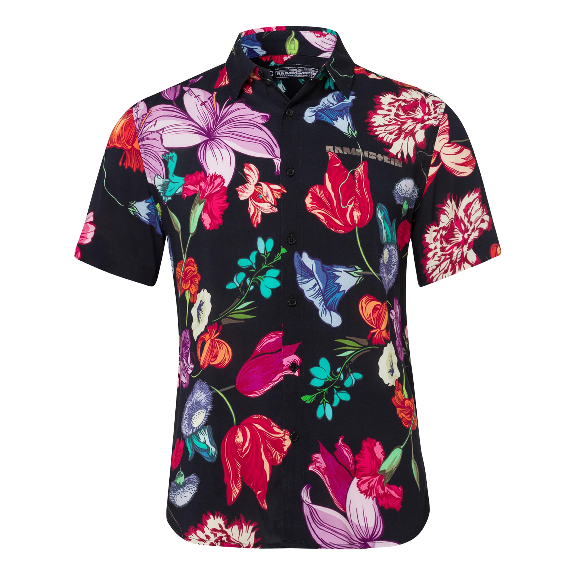 Rammstein Hawaiian Shirt Hawaiihemd Blumen (XL), Official Band Merchandise