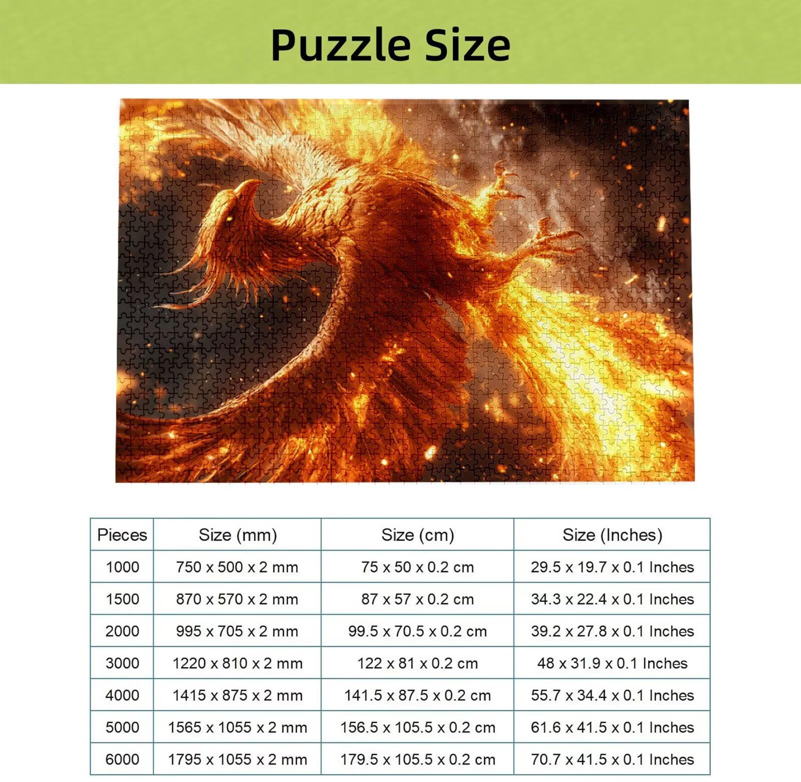 Puzzle 4000 Pièces Phénix, Puzzle 4000 Pièces Adultes et Enfants, Puzzles Bois avec Une Boîte d'emballage Exquise, Jeu Éducatif Puzzles Animal, Decoration Maison, Cadeau Femme, Cadeau Homme H-4814