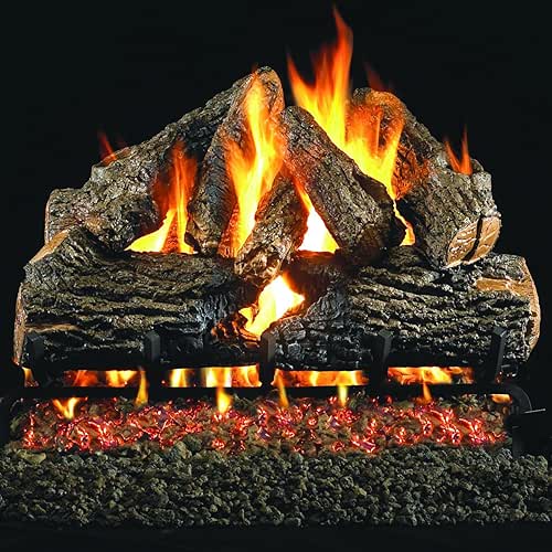 Peterson Real Fyre 24-Inch Charred Oak Gas Log Set with