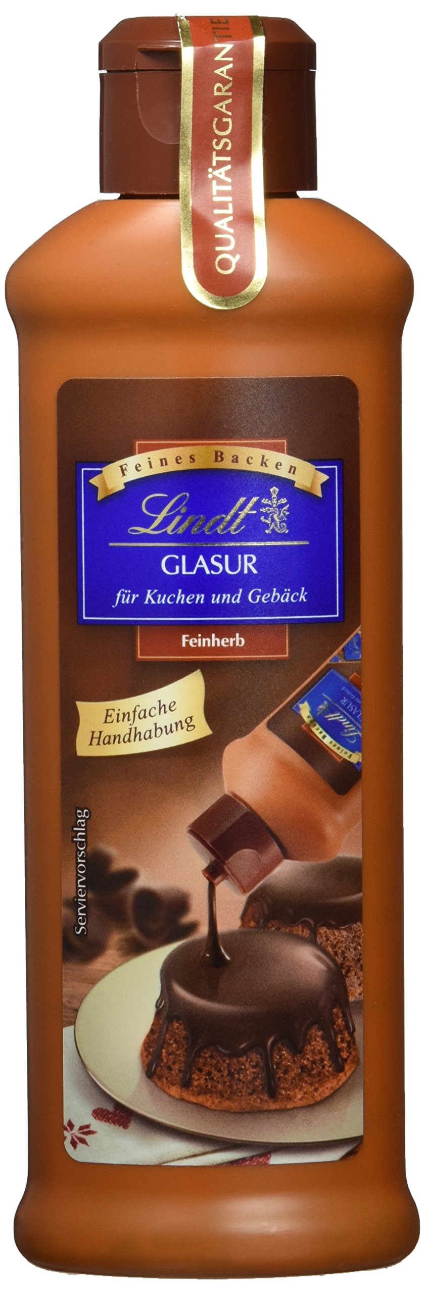 Lindt GLASUR Feinherb 10 x 200 g Schokoladenglasur für Kuchen Torten Gebäck