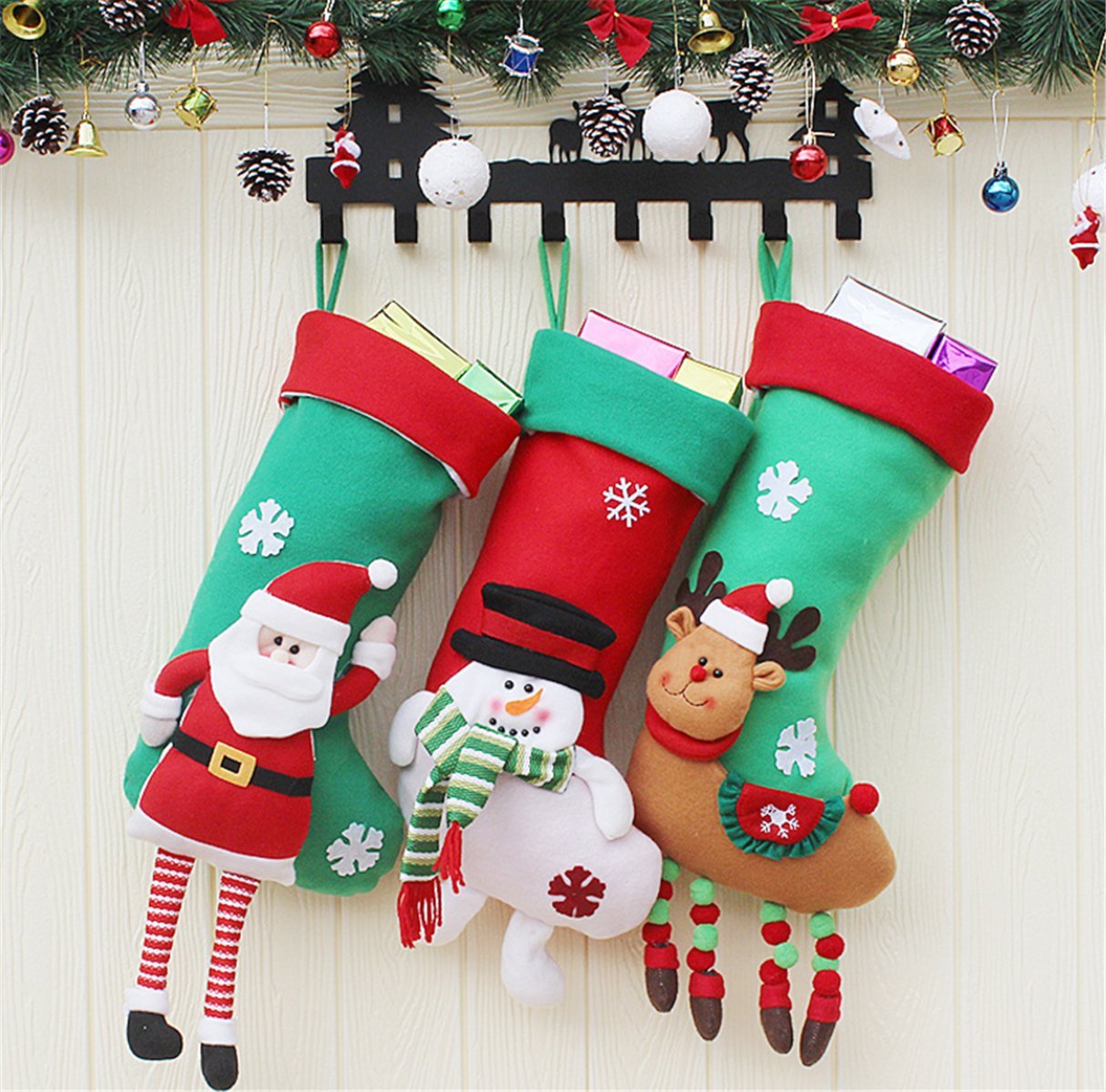 Amazon | SUJESI クリスマスブーツ お菓子 靴下 キャンディ入れ 大判