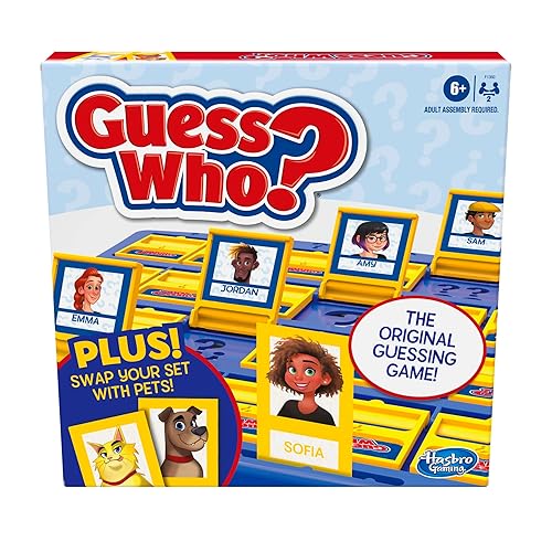Hasbro Gaming Guess Who? Board Game, with People and Pets Cards, The Original Guessing Game, Kids, Ages 6+(Amazon Exclusive)