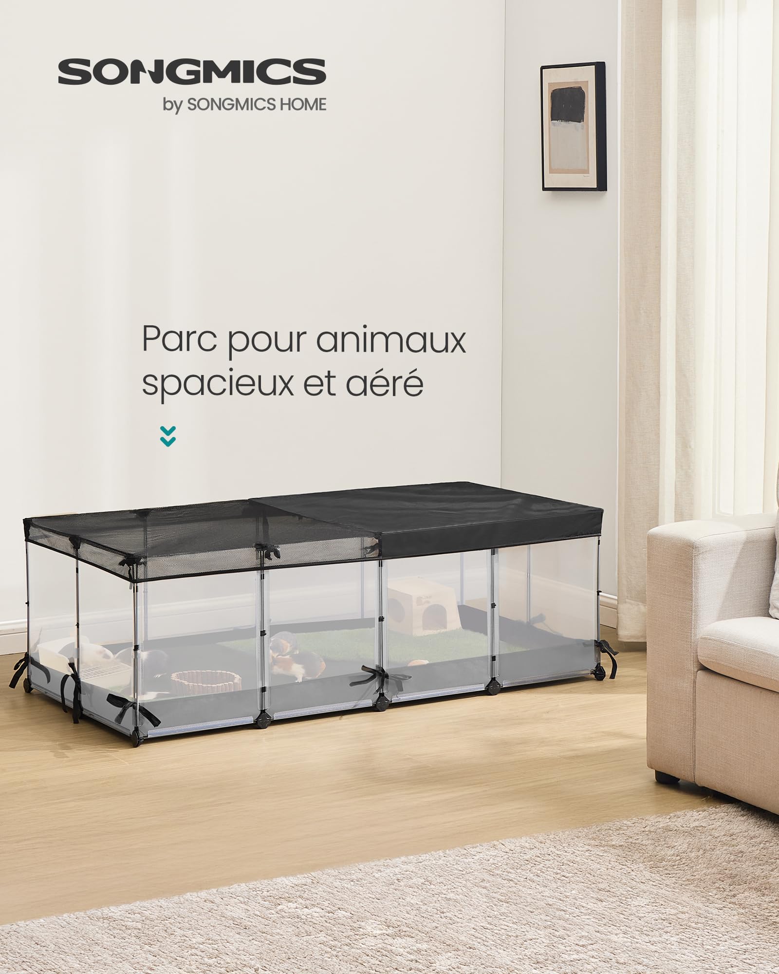 Binnen Konijnenhok DIY Konijnenhok, Cavia Huis, Transparante Voorkant, Klein Dierenhuis voor Konijn Cavia, met Uitschuifbare Lade(Black,70cm Binnen Konijnenhok DIY Konijnenhok, Cavia Huis, Transparante Voorkant, Klein Dierenhuis voor Konijn Cavia, met Uitschuifbare Lade(Black,70cm
