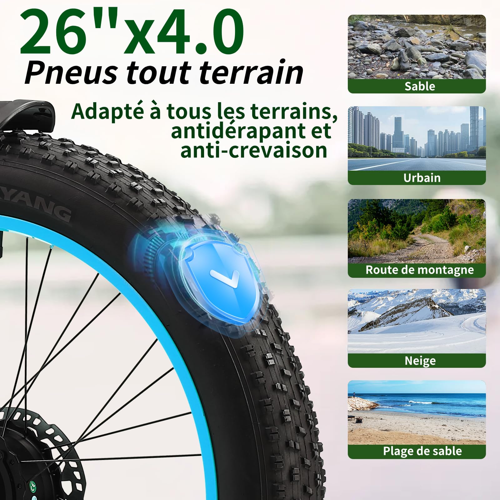 vélo électriques Homme Femme, Batterie 48V 23 Ah autonomie jusqu'à 40-90 km VTT Electrique, 21 Vitesses Freins à Disque Hydrauliques, 26x4.0 pour Montagne et trajets Quotidiens