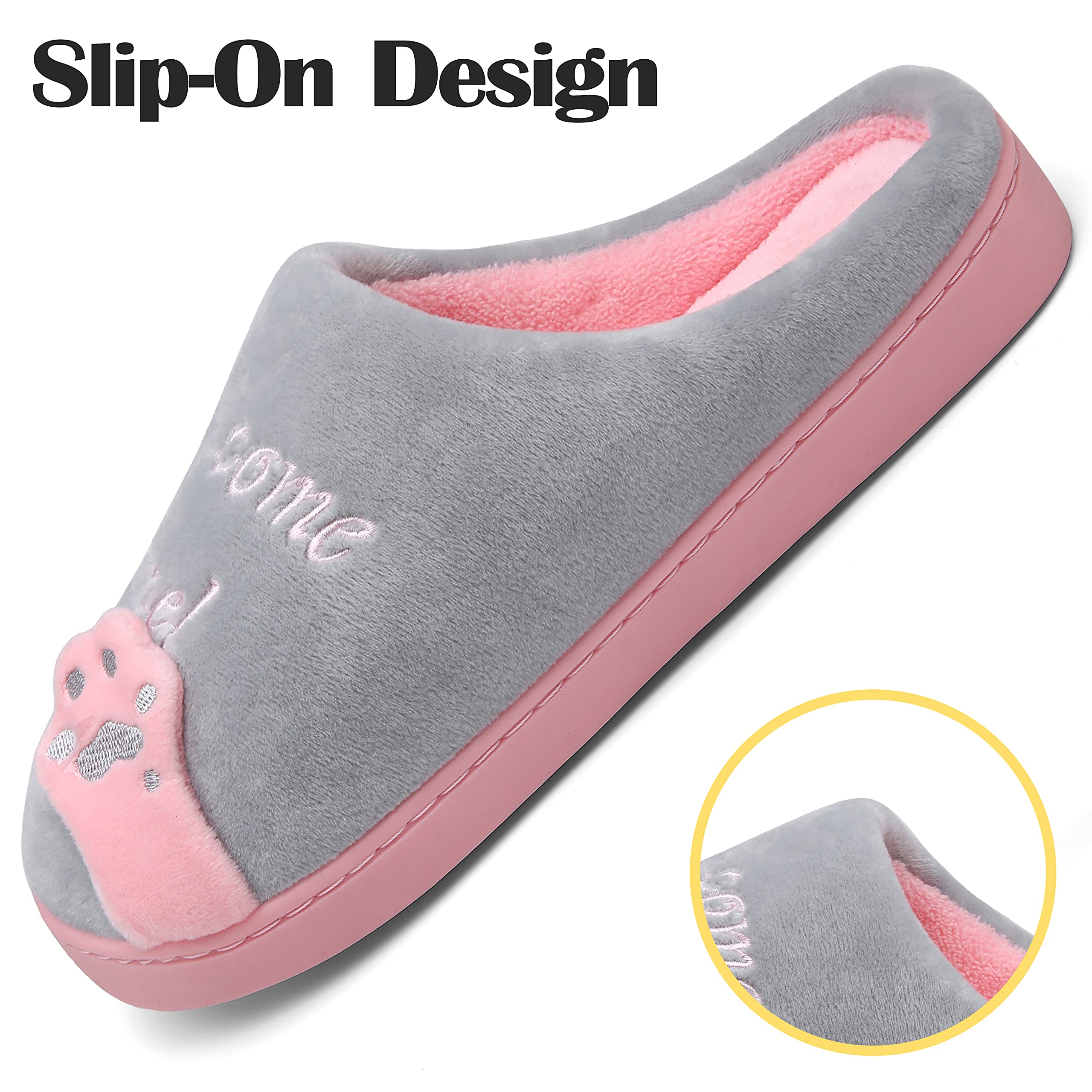 Mishansha Pantofole Donna Uomo Inverno Antiscivolo Caldo Comode Ciabatte da Casa Taglia 36-46 EU