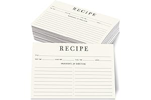 Double-Sided Recipe Cards: Your Culinary Companion for Clear and Organized Cooking