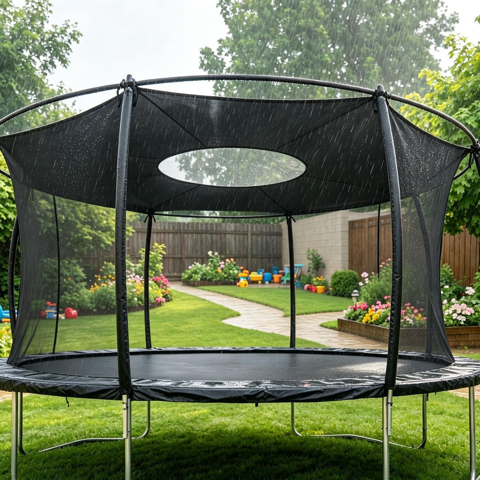 Genérico Toldo para Cama Elástica Impermeable Protección Solar
